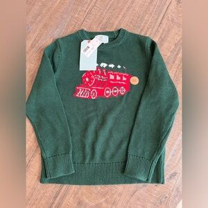 Boys Class Club Size 4/5 Green Knit Train Sweater
